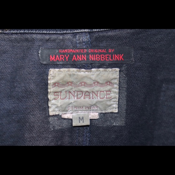 Mary Ann Nibbelink Sundance Vintage Handpainted Denim Jacket Medium Southwest - Picture 13 of 14